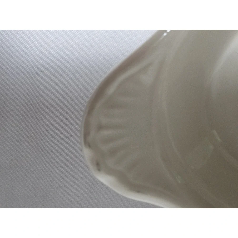 Vintage Hall 528 White Oval Handled Casserole Baking Dish Impressed Backstamp
